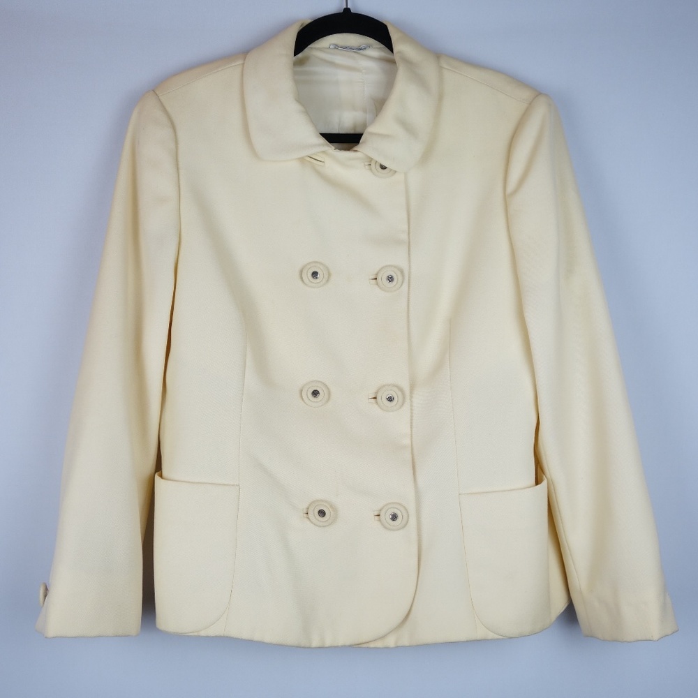 Vtg Gianni Versace Couture Double Breasted Blazer & Skirt Made In Italy, Size 14
